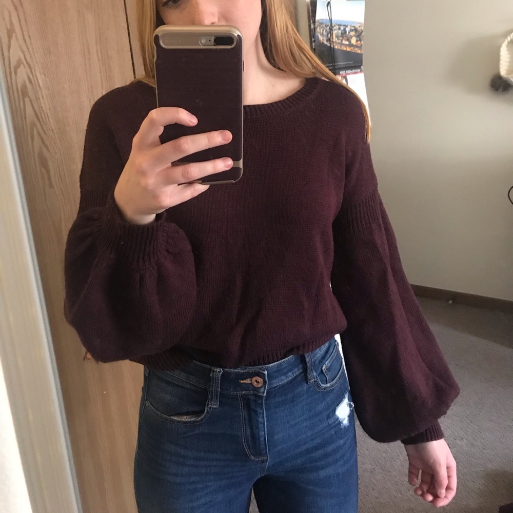Puff sleeve sweater